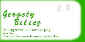 gergely bilicz business card